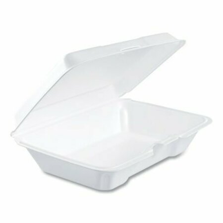 DART CONTAINER Dart, FOAM HINGED LID CONTAINERS, 6.4W X 9.3D X 2.6H, WHITE, 200PK 206HT1R